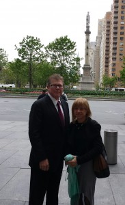 Outside the state-of-the-art Bloomberg View offices, April 28, 2014
